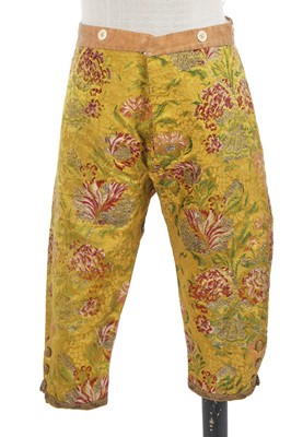 Lot 185 - A Gaston Courtois fancy dress outfit made from 1730s brocaded silk, 1880s-90s