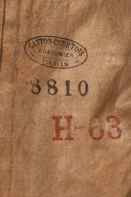 Lot 185 - A Gaston Courtois fancy dress outfit made from 1730s brocaded silk, 1880s-90s