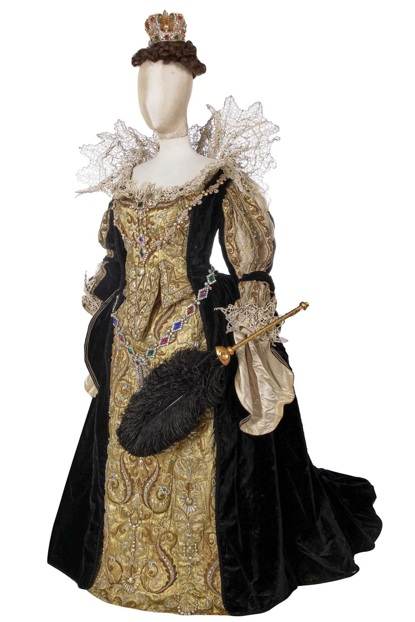 Lot 481 - A Gustave Beer 'Queen Anne of Austria' fancy dress outfit made for Clarisse Bischoffsheim (née Biedermann) for the Devonshire Ball, 1897