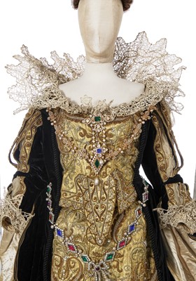Lot 481 - A Gustave Beer 'Queen Anne of Austria' fancy dress outfit made for Clarisse Bischoffsheim (née Biedermann) for the Devonshire Ball, 1897