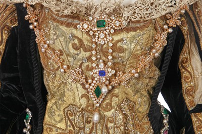 Lot 481 - A Gustave Beer 'Queen Anne of Austria' fancy dress outfit made for Clarisse Bischoffsheim (née Biedermann) for the Devonshire Ball, 1897