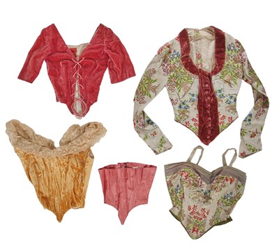 Lot 824 - A group of bodices and corsets, 1880s-early 1900s