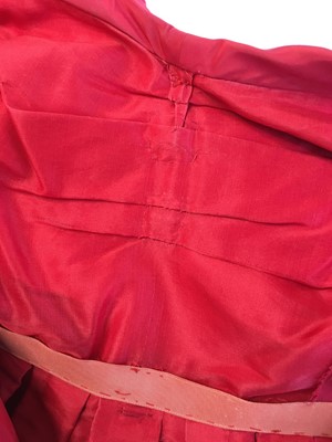 Lot 431 - A Christian Dior New York red faille dress, mid-1950s