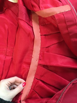 Lot 431 - A Christian Dior New York red faille dress, mid-1950s