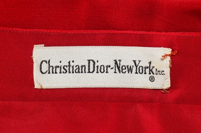 Lot 431 - A Christian Dior New York red faille dress, mid-1950s
