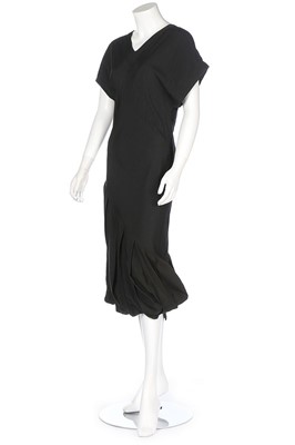 Lot 109 - A John Galliano bias-cut black viscose dress,...