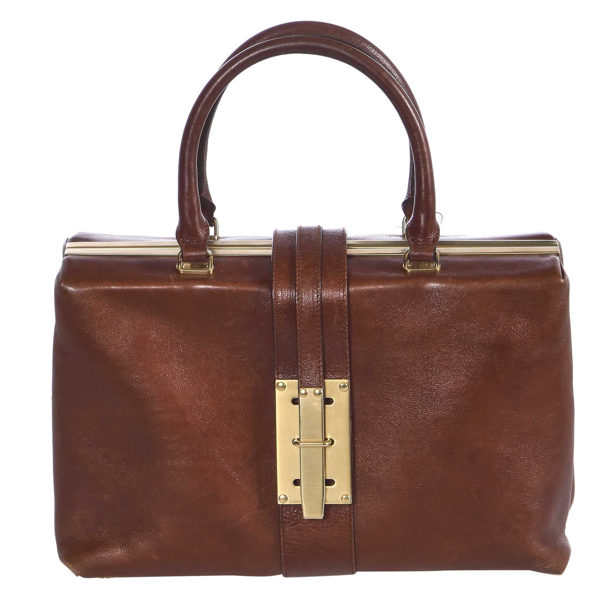 Lot 243 - An Alexander McQueen brown leather handbag, 2010s