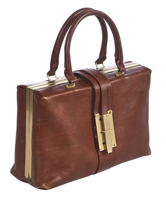 Lot 243 - An Alexander McQueen brown leather handbag, 2010s