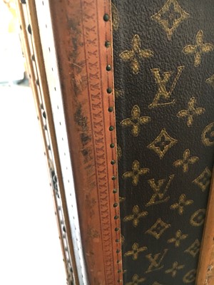 Lot 53 - A Louis Vuitton monogrammed canvas wardrobe trunk, early 20th century