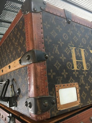 Lot 53 - A Louis Vuitton monogrammed canvas wardrobe trunk, early 20th century