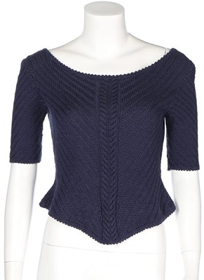 Lot 111 - A John Galliano bias-knit cotton top,...