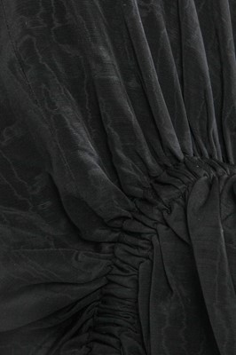 Lot 443 - A Maggy Rouff haute couture black moiré evening dress, late 1940s