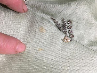 Lot 402 - A Christian Dior London embellished evening dress, early 1960s