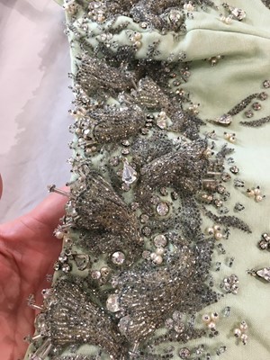 Lot 402 - A Christian Dior London embellished evening dress, early 1960s