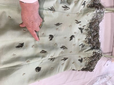 Lot 402 - A Christian Dior London embellished evening dress, early 1960s
