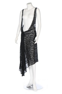 Lot 112 - A John Galliano black devoré velvet dress,...