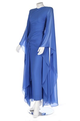 Lot 151 - A Givenchy couture blue chiffon kaftan-style...