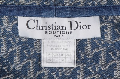 Lot 114 - A Christian Dior by John Galliano blue trotter weave ensemble, 'Logomania' collection, Spring-Summer 2000