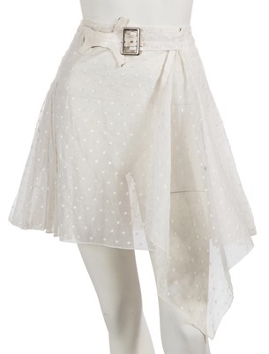Lot 484 - A John Galliano white mini kilt, circa 1994
