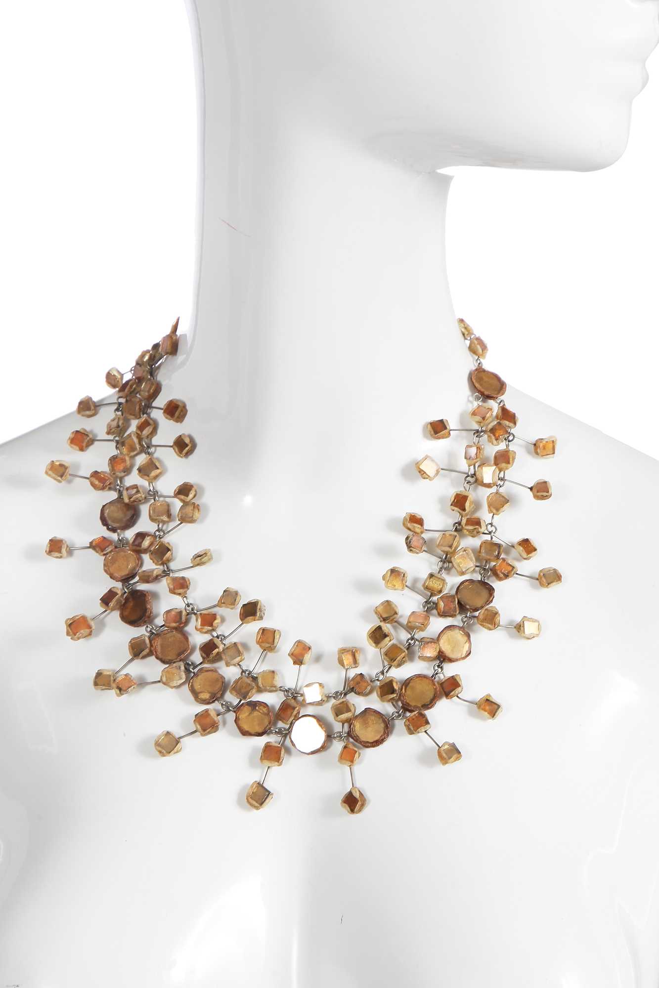Lot 54 - A Line Vautrin glass and talosel necklace, circa 1955