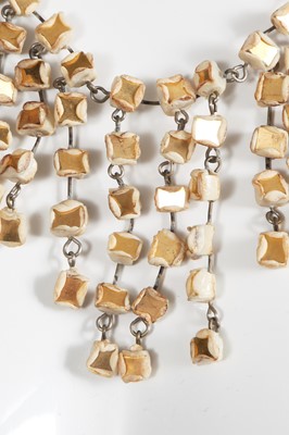 Lot 55 - A Line Vautrin mirrored glass and talosel necklace, circa 1960