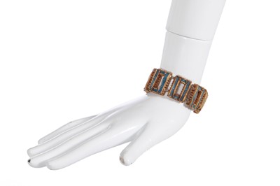 Lot 56 - A Line Vautrin glass and talosel bracelet, circa 1955