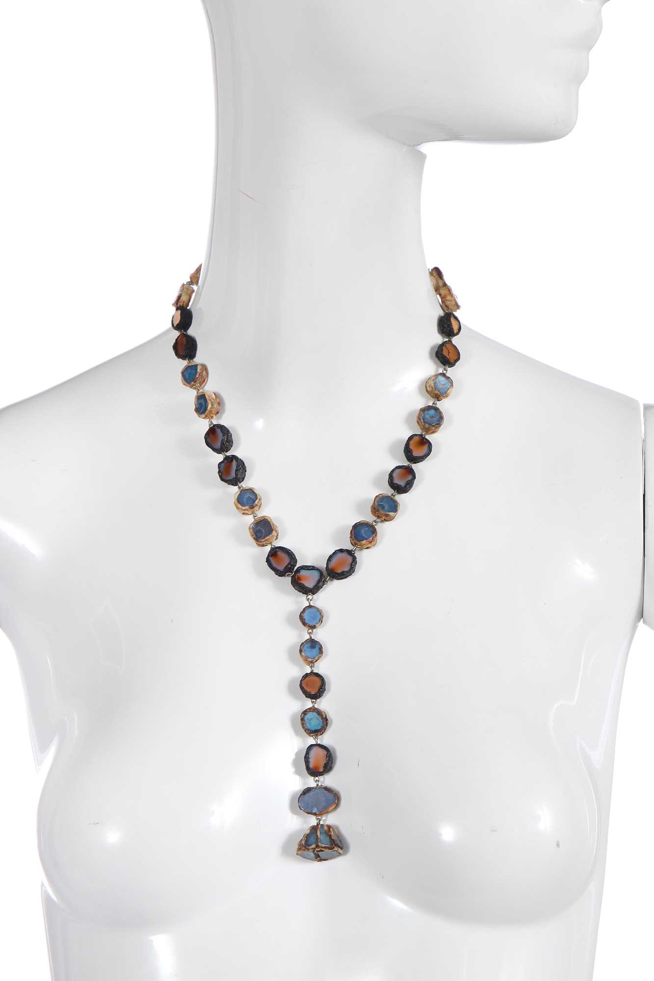 Lot 58 - A Line Vautrin glass and talosel necklace, circa 1955