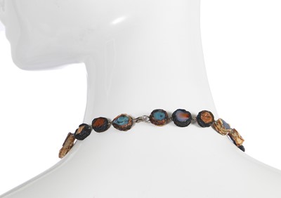 Lot 58 - A Line Vautrin glass and talosel necklace, circa 1955