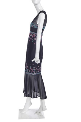 Lot 30 - A Chanel by Karl Lagerfeld beaded and embroidered chiffon and wool dress, Autumn-Winter 1997-98