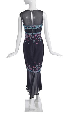 Lot 30 - A Chanel by Karl Lagerfeld beaded and embroidered chiffon and wool dress, Autumn-Winter 1997-98