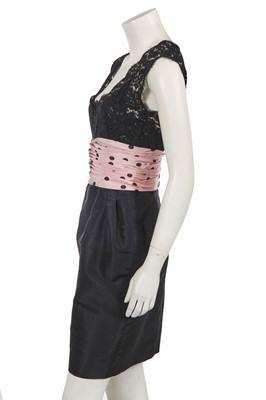 Lot 237 - A Chanel by Karl Lagerfeld black faille and lace cocktail dress, Spring-Summer 1988