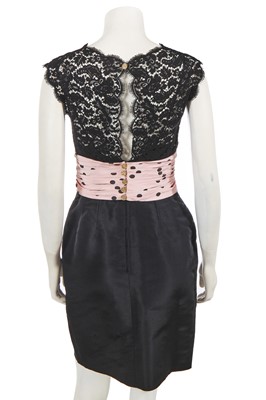 Lot 237 - A Chanel by Karl Lagerfeld black faille and lace cocktail dress, Spring-Summer 1988