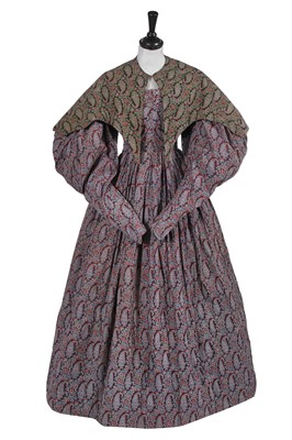 Lot 872 - A paisley-printed cotton day dress, circa 1830
