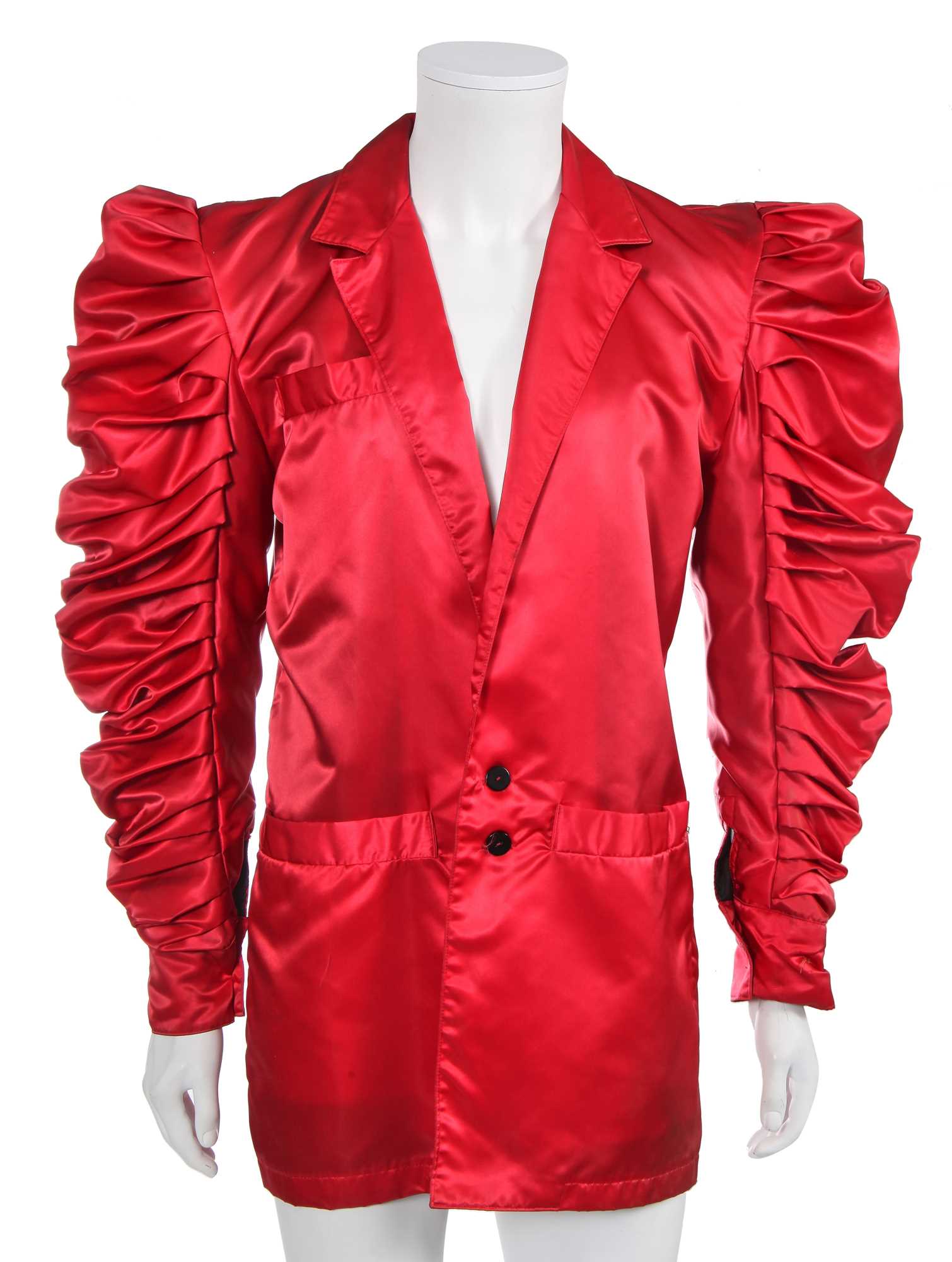 Lot 151 - A Kahniverous men's red acetate jacket, early 1980s