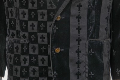 Lot 126 - A Matsuda men's black voided velvet blazer, Autumn-Winter 1991-92