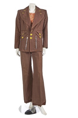 Lot 673 - A Mr Freedom brown canvas suit, 1970s