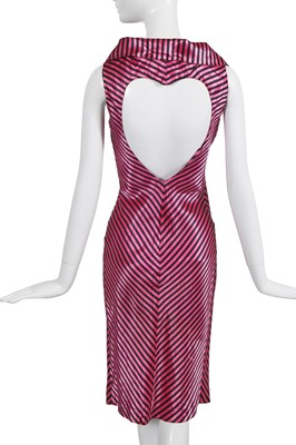 Lot 675 - A Mr Freedom black and pink striped satin dress, 1970s