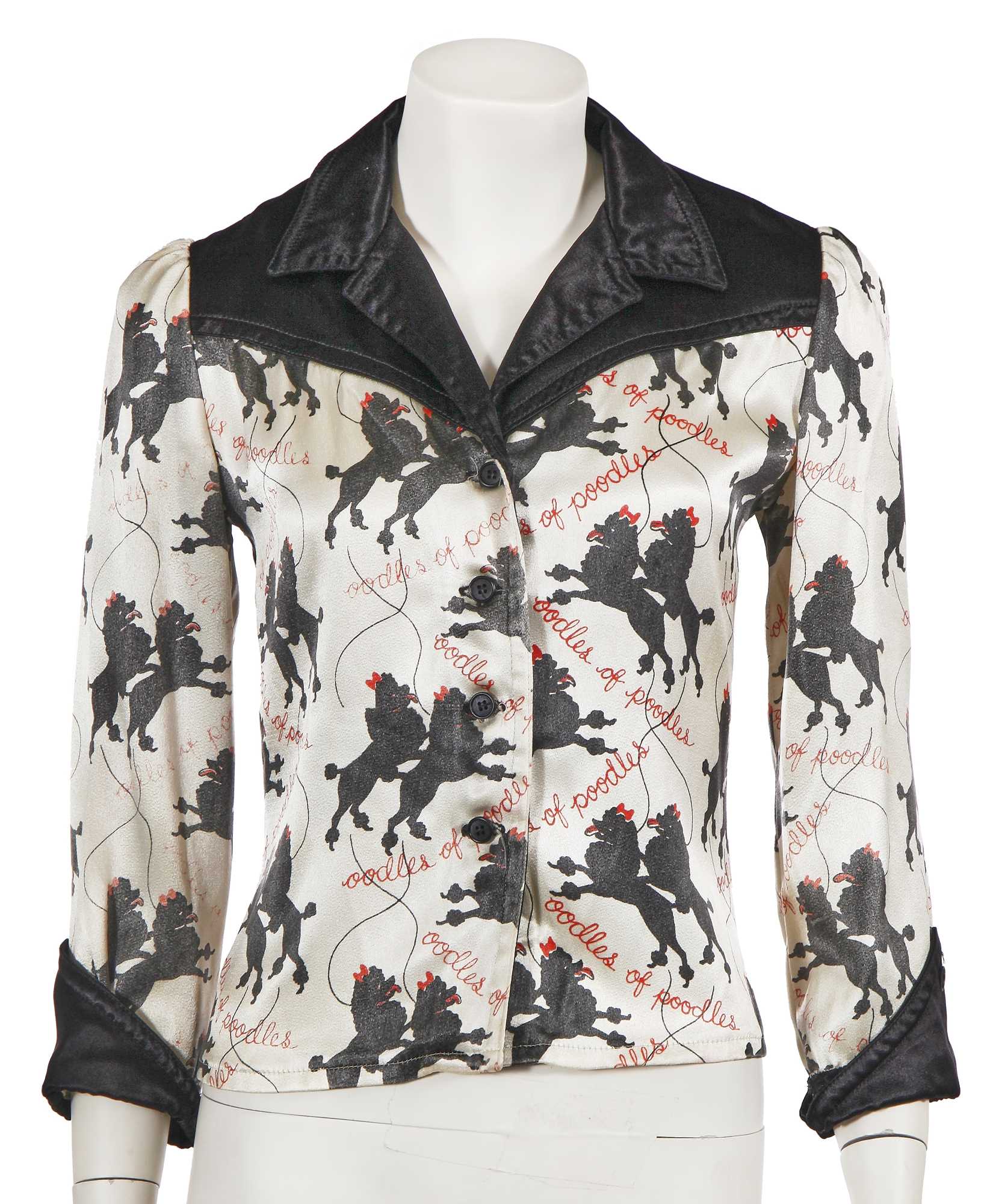 Lot 677 - A Mr Freedom poodle print satin jacket, 1970s