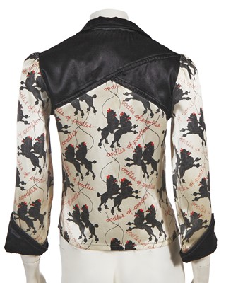 Lot 677 - A Mr Freedom poodle print satin jacket, 1970s