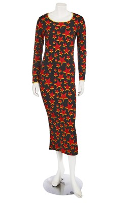 Lot 678 - A Mr Freedom printed black cotton jersey dress, 1970