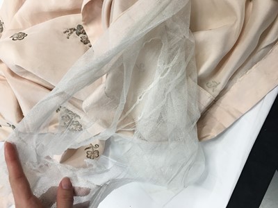 Lot 405 - A Christian Dior London by Marc Bohan embroidered blush faille 'Soirée Brillante' dress, Autumn-Winter 1960-61