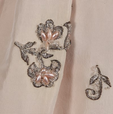Lot 405 - A Christian Dior London by Marc Bohan embroidered blush faille 'Soirée Brillante' dress, Autumn-Winter 1960-61