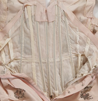 Lot 405 - A Christian Dior London by Marc Bohan embroidered blush faille 'Soirée Brillante' dress, Autumn-Winter 1960-61