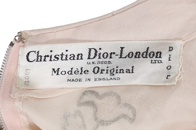Lot 405 - A Christian Dior London by Marc Bohan embroidered blush faille 'Soirée Brillante' dress, Autumn-Winter 1960-61