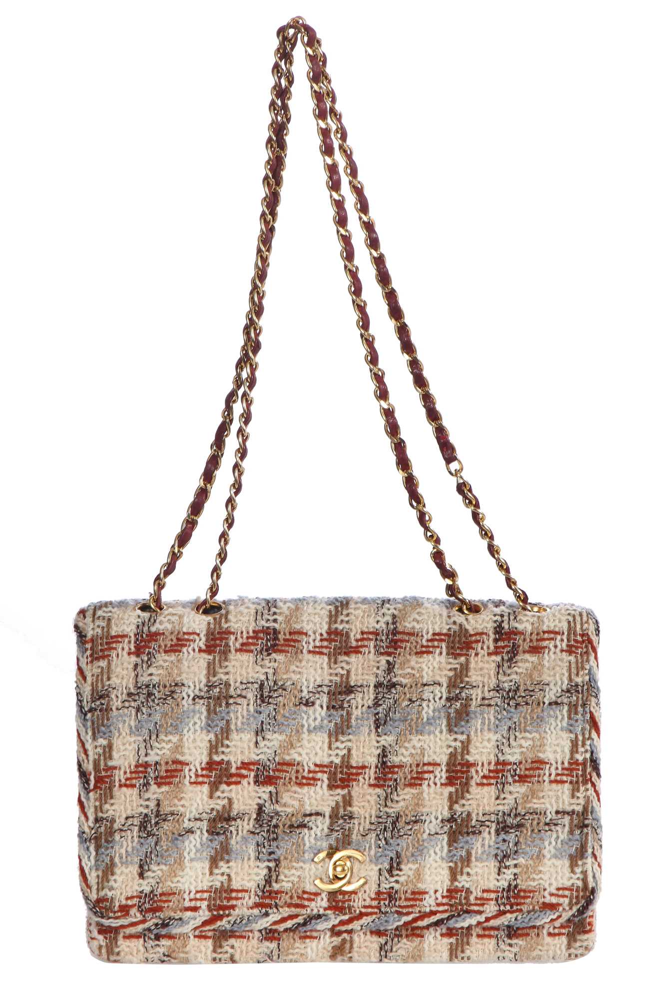 Lot 34 - A Chanel by Karl Lagerfeld tweed flap bag, 1980s