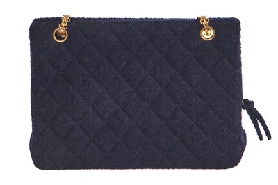 Lot 31 - A Chanel by Karl Lagerfeld quilted black bouclé bag, Autumn-Winter 1995-96