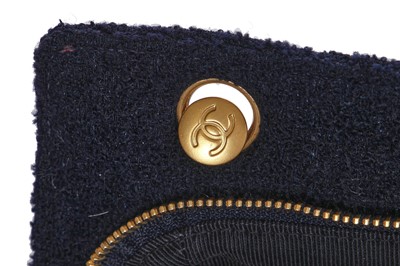 Lot 31 - A Chanel by Karl Lagerfeld quilted black bouclé bag, Autumn-Winter 1995-96