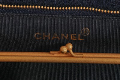 Lot 31 - A Chanel by Karl Lagerfeld quilted black bouclé bag, Autumn-Winter 1995-96