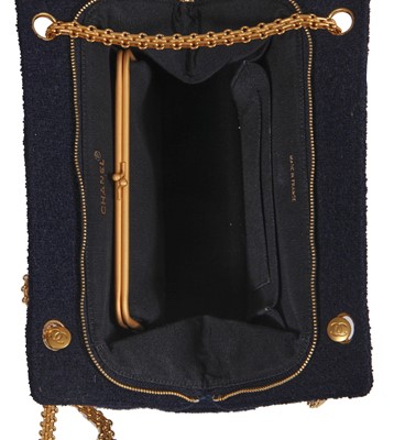 Lot 31 - A Chanel by Karl Lagerfeld quilted black bouclé bag, Autumn-Winter 1995-96