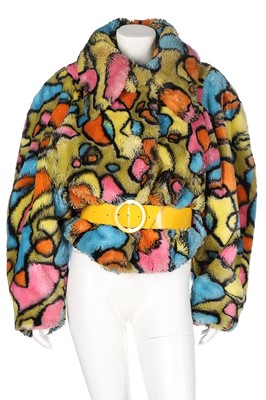 Lot 345 - A Thierry Mugler multi-coloured faux-fur...